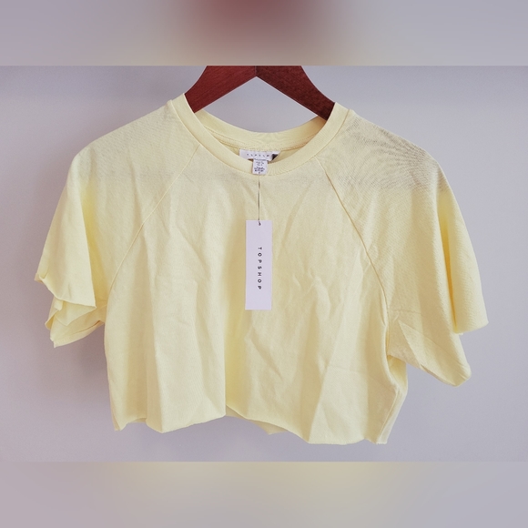 NWT ASOS TopShop Raw Hem Crop Shirt - Picture 3 of 5